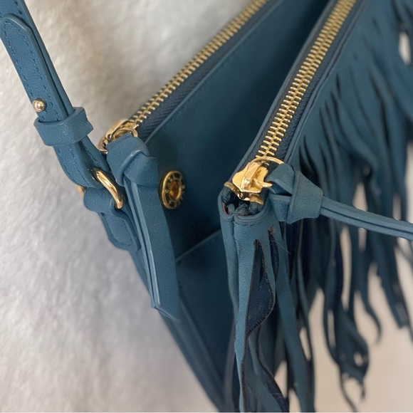 Old Navy Turquoise (dark) Fringe Handbag - Picture 4 of 5
